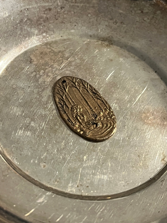 Oval Mermaid Swamp Bronze Coin