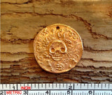 Small Bronze Sugar Skull Coin
