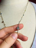 Beach Combing-- Gemstone Thread Necklace