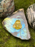 Medium Thick Amber Bee Pendant