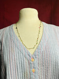 Beach Combing-- Gemstone Thread Necklace