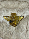Handcarved Large Amber Bee Pendant