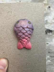 Scaly Fish Baby Resin Pin