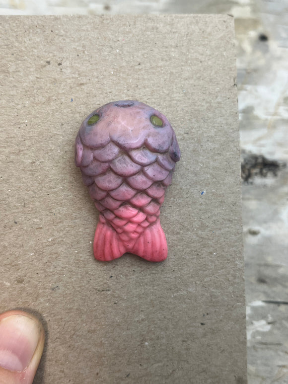 Scaly Fish Baby Resin Pin