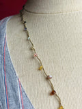 Hanging Garden-- Gemstone Thread Necklace