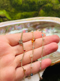Hanging Garden-- Gemstone Thread Necklace