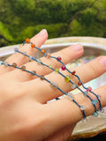 Coral Reef-- Gemstone Thread Necklace