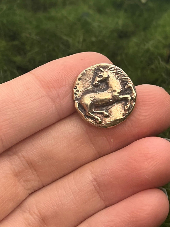 Bronze Horse Button