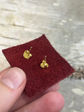 Turquoise and Brass Stud earrings-- Drop down menu for two options