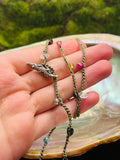 Creatures of the Swamp-- Gemstone Thread Necklace