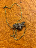 Bronze BumbleBee Pendant Necklace