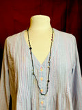 Midnight Zone-- Gemstone Thread Necklace