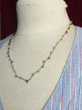 Beltane-- Gemstone Thread Necklace