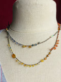 Siren's Treasure- Rainbow Gemstone Thread Necklace