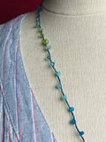 Coral Reef-- Gemstone Thread Necklace