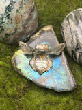 Large Abalone Bee Pendant