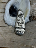 NEW Pewter 'Beware the Shallows' Gator Pendant