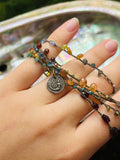 Siren's Treasure- Rainbow Gemstone Thread Necklace