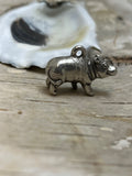 Sterling Silver Hippo Figurine Pendant