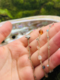 Hanging Garden-- Gemstone Thread Necklace