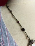Creatures of the Swamp-- Gemstone Thread Necklace