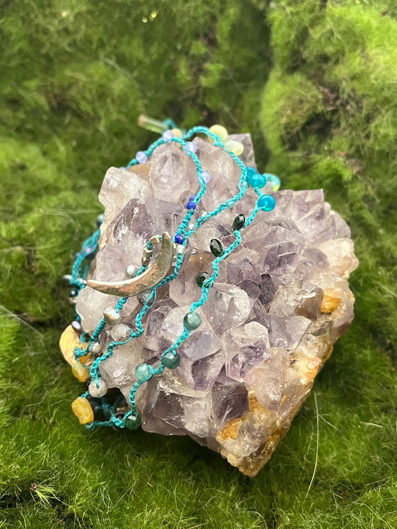 'She Lives in the Rainforest' Treasure Thread Necklace