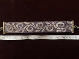 Lavender and Silver Beaded Vines Bracelet