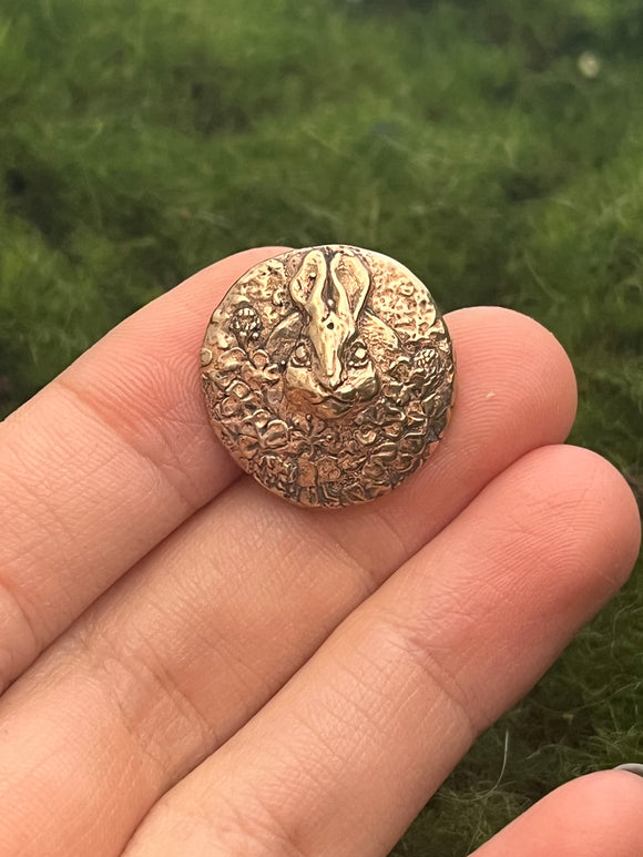 Bronze Big Bunny Button