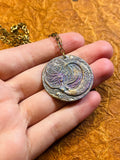 Hand Painted Bronze Mermaid Coin