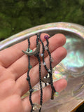 Midnight Zone-- Gemstone Thread Necklace