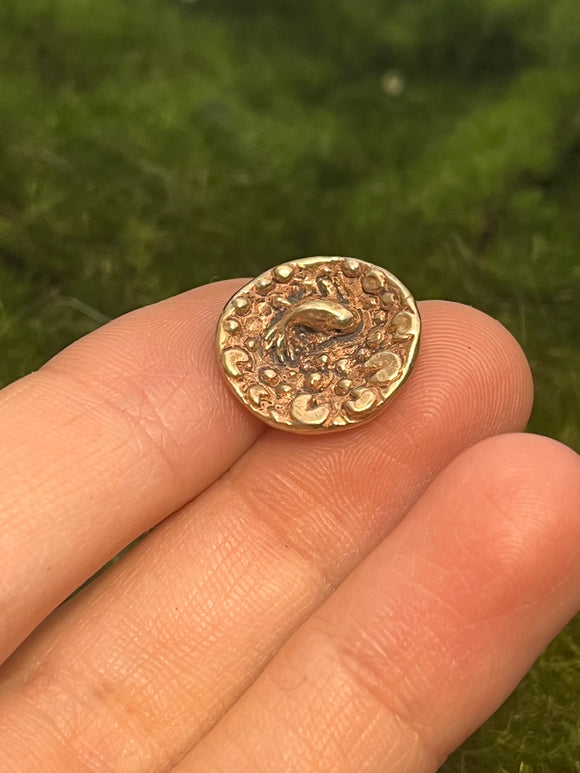 Bronze Little Fish Pond Button