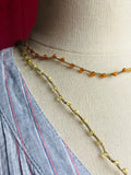 Drifting on the Baltic Sea-- Amber Thread Necklace