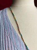 Antique Rainbows-- Hand dyed Rainbow Thread Necklace