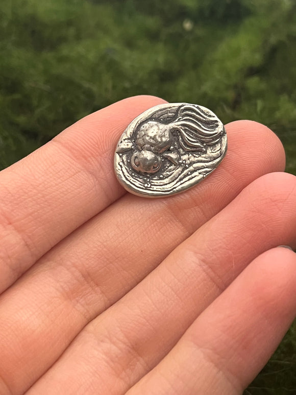 Sterling Goldfish Button