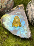 Medium Thick Amber Bee Pendant