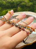 Siren's Treasure- Rainbow Gemstone Thread Necklace