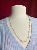 Beach Combing-- Gemstone Thread Necklace