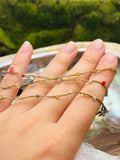 Beach Combing-- Gemstone Thread Necklace
