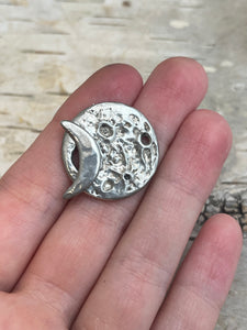 Sterling Silver Moon Toggle