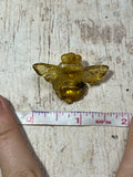 Handcarved Large Amber Bee Pendant