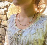 Water Lillies and Goldfish—Gemstone Treasure Necklace