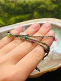 Creatures of the Swamp-- Gemstone Thread Necklace
