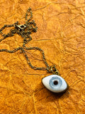 Glass Eye Brass Necklace