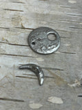 Sterling Silver Moon Toggle