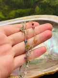 Beltane-- Gemstone Thread Necklace