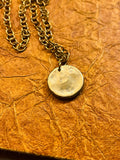 Bronze Hand Pressed Bee Coin Pendant