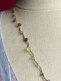 Hanging Garden-- Gemstone Thread Necklace