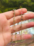 Beach Combing-- Gemstone Thread Necklace
