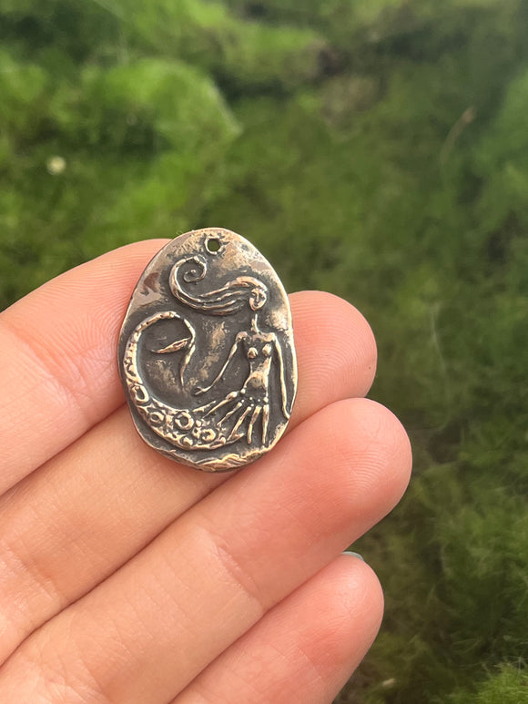 Shibuichi Mermaid Coin