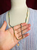 Antique Rainbows-- Hand dyed Rainbow Thread Necklace